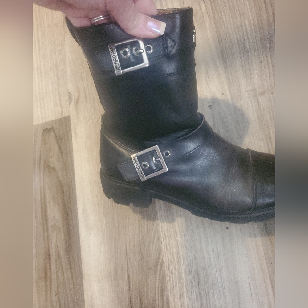 Harley-Davidson Black Leather Boots - Picture 3 of 7